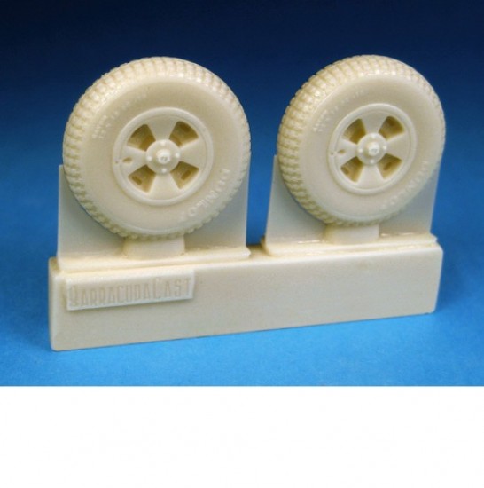 1/48 Hawker Tempest Late Mainwheels #Block Tread for Eduard kits