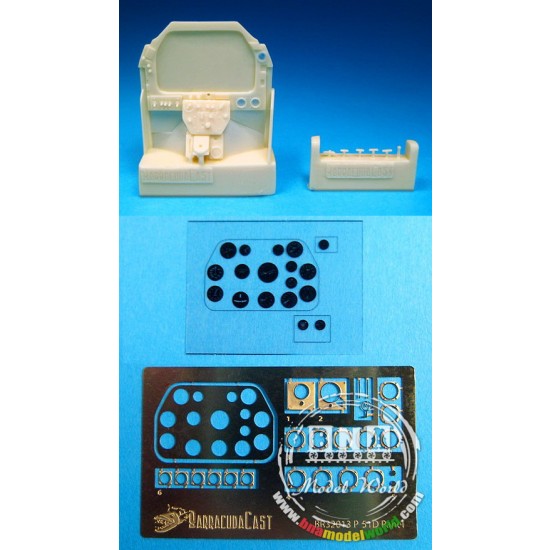 1/32 P-51D Mustang Instrument Panel for Tamiya kit