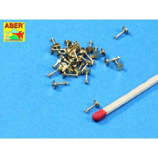 1/16 Turned Imitation of Hexagonal Bolts 1.55mm (x 30pcs)