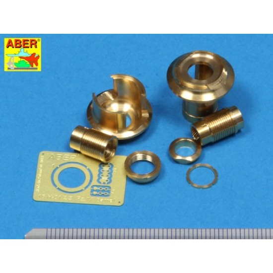 1/16 Final Muzzle Brake for German 7.5cm Barrel PzKpfw.IV, Ausf.H & J for Tamiya/Trumpeter