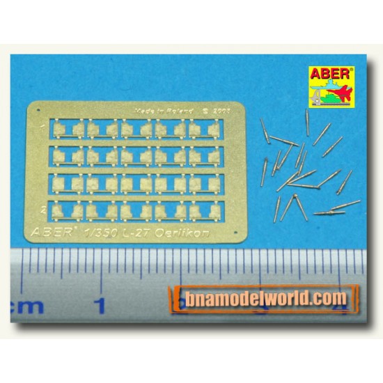 1/350 20mm L/70 Oerlikon Mk.10 Gun Barrels for USN & Royal Navy Ships (20pcs)