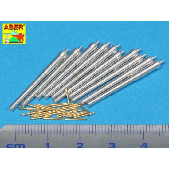 1/350 Barrels for H.M.S Dreadnought Battleship (12inch Mk.X BL x10; 12cwt QF Mk I x26)