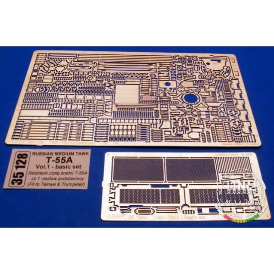 Photoetch for 1/35 Russian Medium Tank T-55A for Tamiya/Trumpeter kits