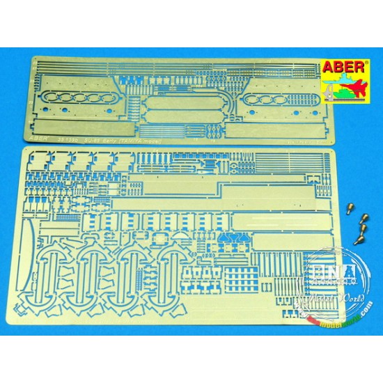 Photo-etched parts for 1/35 Soviet Tank Destroyer SU-85 for Tamiya kit