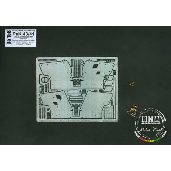 Additional Armour for 1/35 German 88mm Anti-tank Gun PaK 43/41 for AFV Club kit