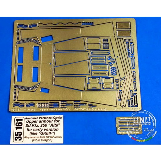 1/35 Upper Armour for SdKfz.250 Alte (for Early Version eg. Greif)for Dragon kit