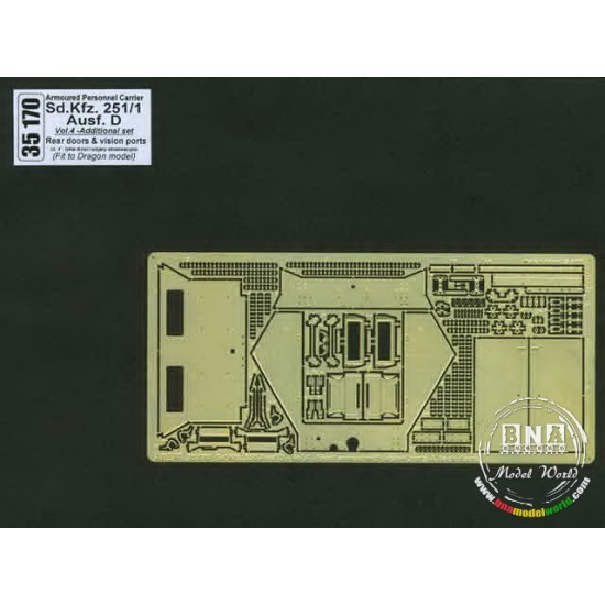 1/35 SdKfz.251/1 Ausf.D APC Rear Doors & Vision Ports for Dragon kit