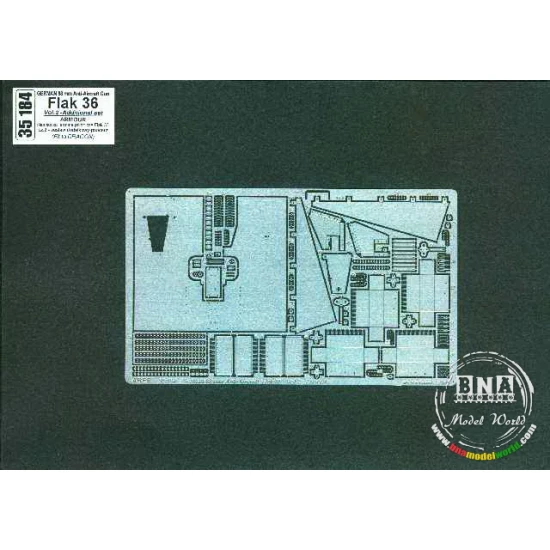 Photo-etched Armour for 1/35 German 88mm AA Gun Flakvierling 36 for Dragon kit
