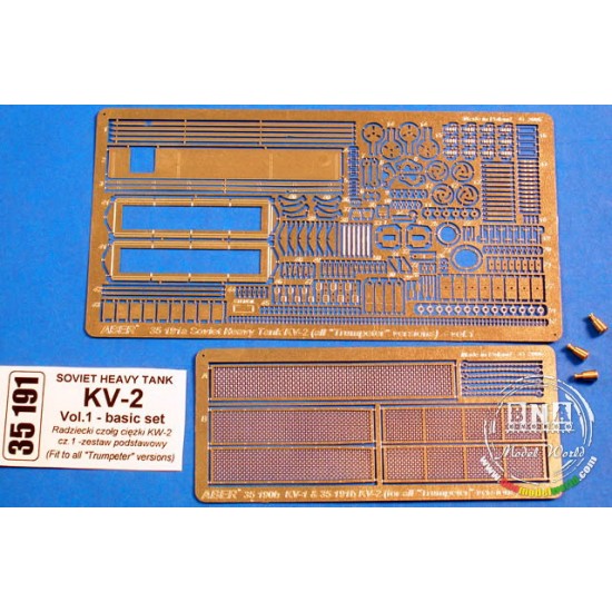 Photoetch for 1/35 Soviet Heavy Tank KV-2 for Trumpeter kit
