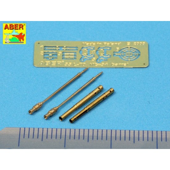 1/35 Set of 2 Barrels for German Tank Machine Gun MG34 w/Panzer Mantel