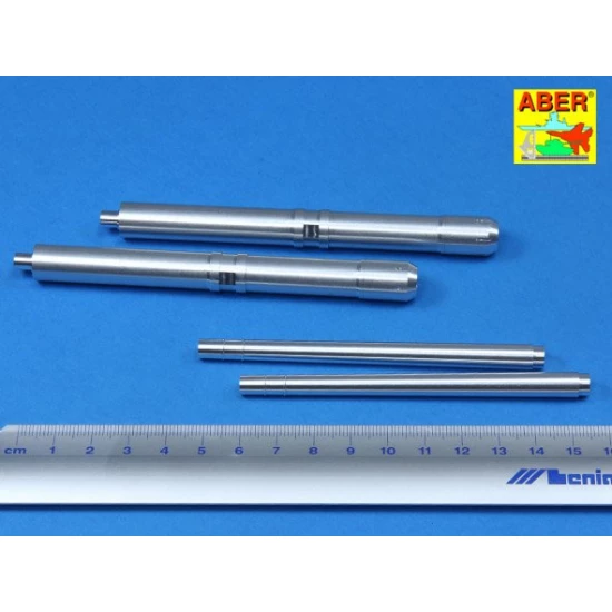 1/35 German 128mm L/61 Barrels for Anti-Aircraft 12.8cm FlaK 40 Zwilling for Takom kit