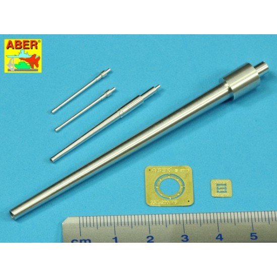 1/35 Armament for US M6 Heavy Tank (1x 76.2mm M7, 1x 37mm M6, 2x 12.7mm Browning M2 HB)