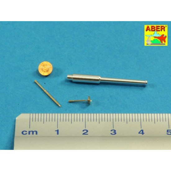 1/35 Barrels Set for Soviet Tank T-50 for Hobby Boss kit (1x 45mm 20K, 2x 7.62mm DT)