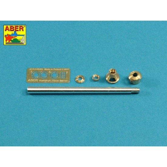 1/35 PzKpfw.VI Ausf.H 75mm KwK40L/48 Gun Barrel w/Muzzle Brake for Zvezda kits