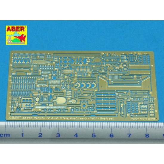 1/48 German Medium Tank PzKpfw.IV, Ausf.H/J Early Vol.1 Basic Photo-Etched set for Tamiya