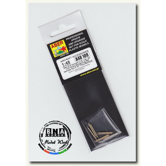 1/48 Turned US .50 Cal Browning M2 Barrels for P-47 Thunderbolt (8pcs)