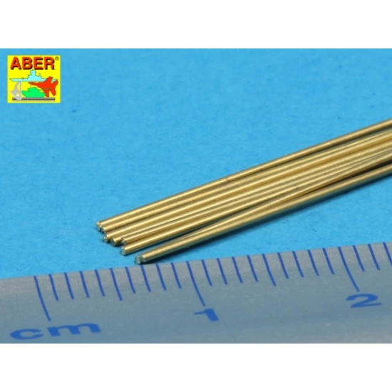 Brass Round Rods 0.6mm (Length: 250mm, 8pcs)