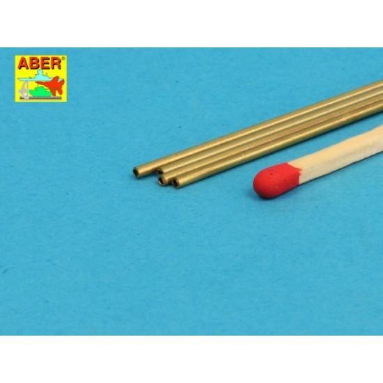 Brass Tubes 1.30x0.20mm (Length: 250mm, 4pcs)