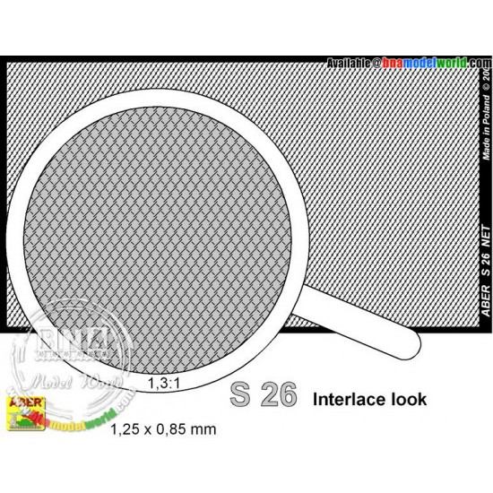 Net with Interlaced Mesh 0.8mm x 0.8mm (Dimensions: 75mm x 42mm) #S26