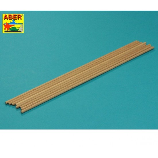 Wooden Round Rods (diorama: 4mm, length: 245mm, 8pcs)