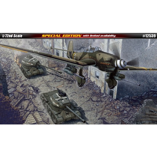 1/72 German Army Bomber Junkers Ju 87G-2 Stuka & Soviet Army Tank JS-2
