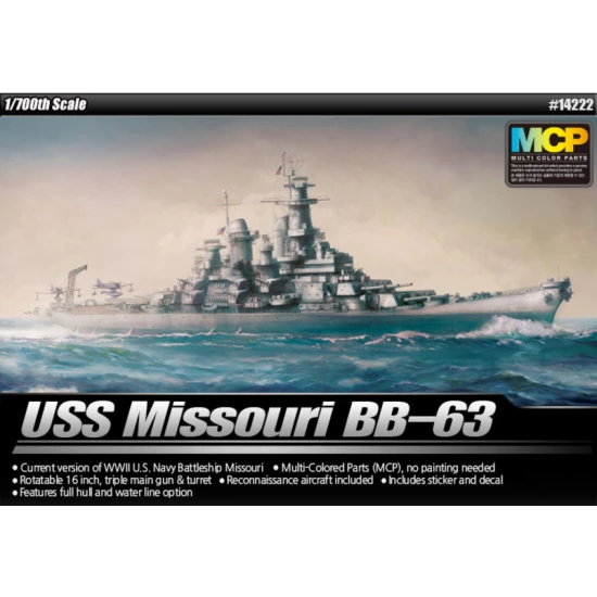 1/700 USS Missouri BB-63 (multi-colour parts)
