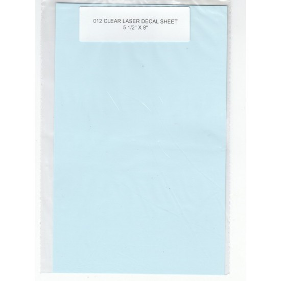 CF-0 Clear Laser Decal Film 5" x 8"
