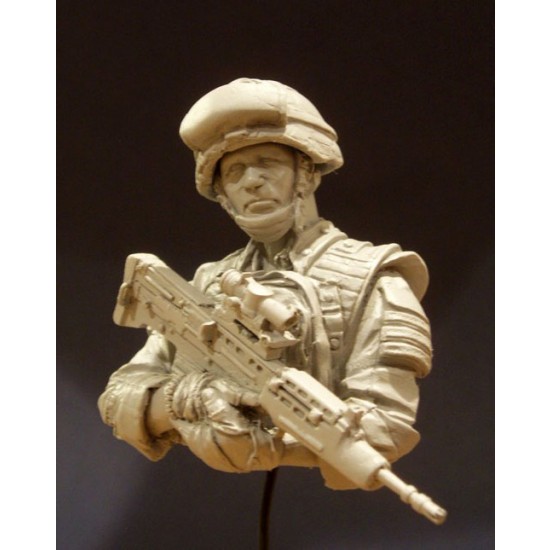 1/12 Modern British Soldier with SA80 in Afghanistan (1 Resin Bust)