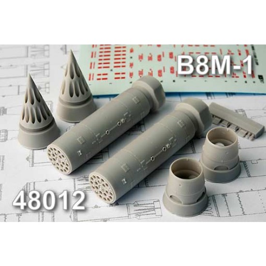 1/48 B-8M 80mm Rocket Launcher (2pcs)