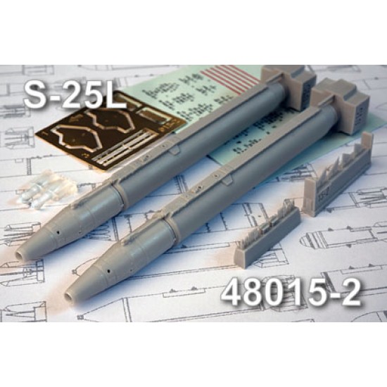 1/48 S-25L Air to Surface Missile (2pcs) w/O-25L Launchers