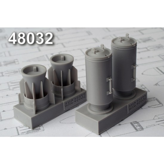 1/48 ZAB-500Sh 500kg Incendiary Bomb (2pcs)