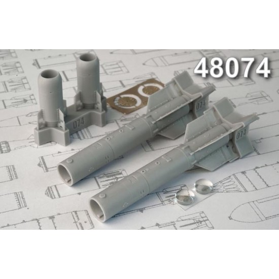 1/48 KAB-500Kr 500kg Tv-Guided Air Bomb (2pcs)