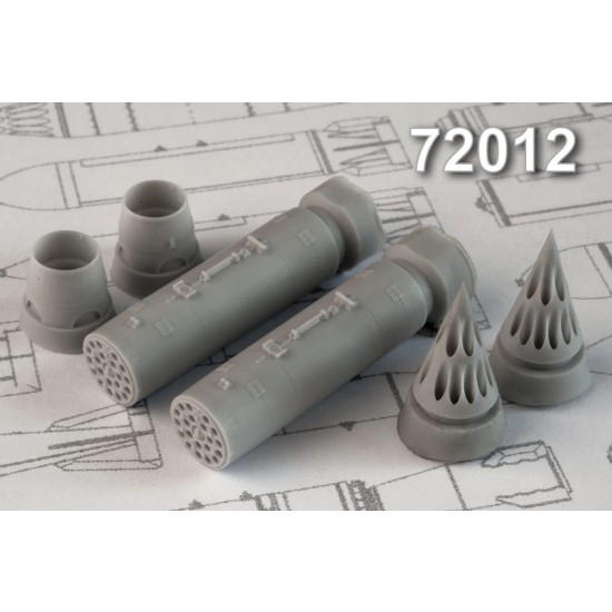 1/72 B-8M1 80mm Rocket Launcher (2pcs)