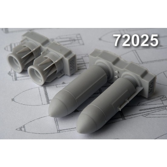1/72 RBK-500 Ptab-1500kg Cluster Bomb Loaded (2pcs) w/Heat Submunitions
