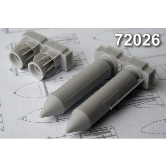 1/72 RBK-500 BETAB, 500kg Cluster Bomb Loaded (2pcs) w/Concrete-Piercing Submunitions
