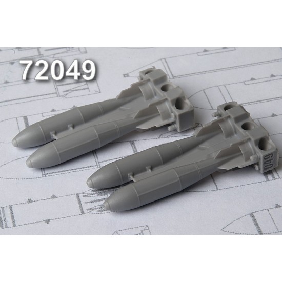 1/72 FAB-250 M-62 250kg High-Explosive Bomb (4pcs)
