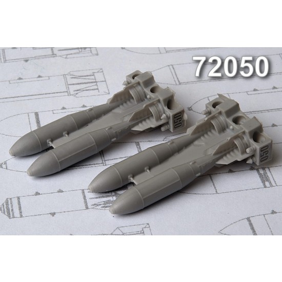 1/72 OFAB-250 T High-Explosive Fragmentation 250kg Bomb (4pcs)