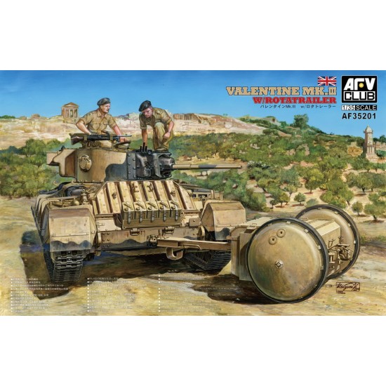 1/35 WWII British Valentine Mk.III w/Rota trailer