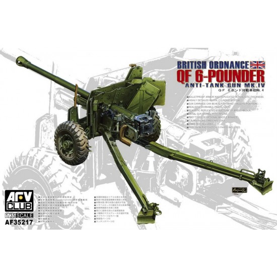 1/35 British Ordnance QF Mk.IV 6pdr Anti-Tank Gun Late Version