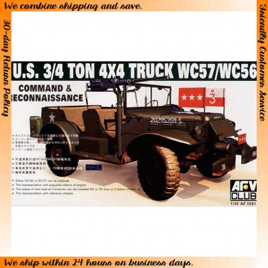 1/35 US 3/4 ton 4x4 Truck WC57/WC56 (Command & Reconnaissance)