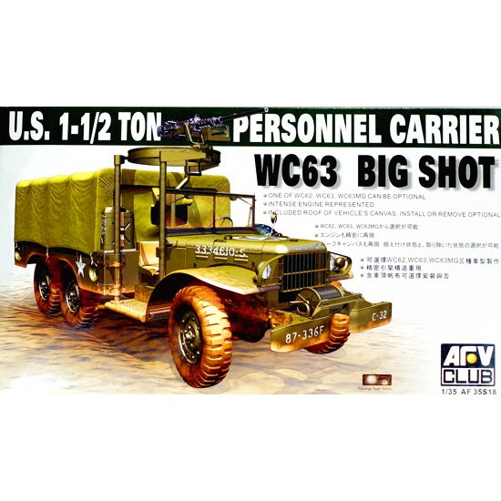 1/35 US 1-1/2t 6x6 Personnel Carrier WC63 Big Shot