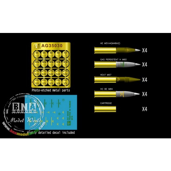 1/35 US 105mm Howitzer Ammo Set