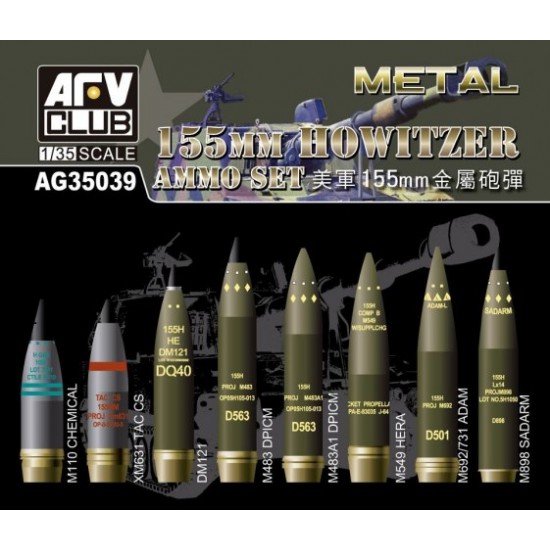 1/35 NATO 155mm Howitzer Ammo Set (Brass)