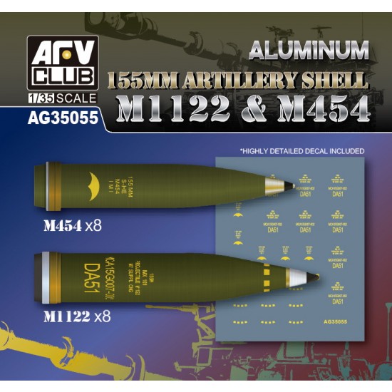 1/35 155mm Artillery Shell M1122 & M454