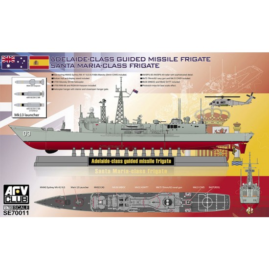 1/700 Adelaide/Santa Maria Class with Australian Decal