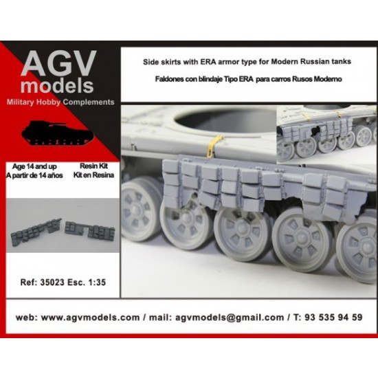 1/35 Modern Russian ERA Armour Type Side Skirts (Resin kit)