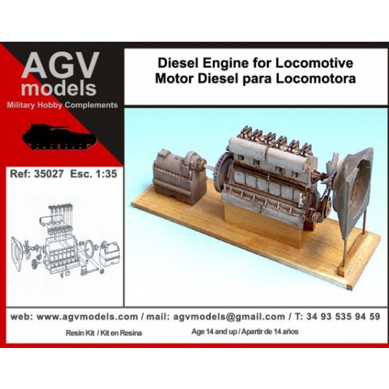 1/35 Diesel Engine for Locomotive