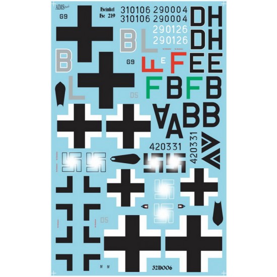 1/32 Heinkel He 219 Decals