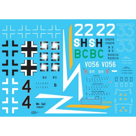 1/32 Messerschmitt Me-262A/B Collection Decals