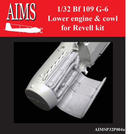 1/32 Messerschmitt Bf-109G-6 Lower Engine Plug and Cowl for Revell kits